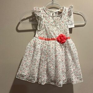 Red and White Sleeveless formal dress with Flutter Sleeves